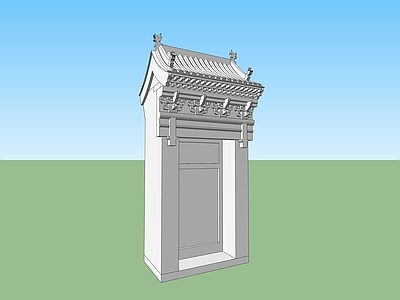 中式古建筑 小花门