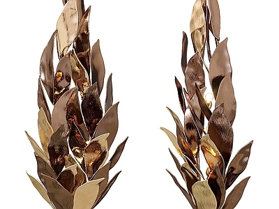 现代金属植物壁灯
