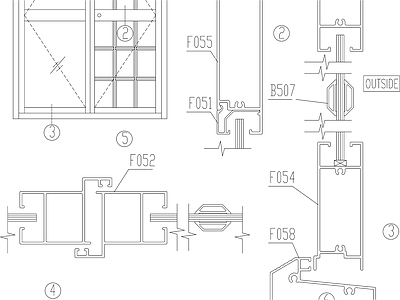 现代门 平开门 施工图