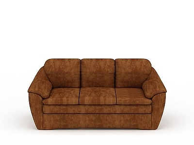 现代双人沙发 茶木色沙发