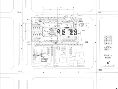 现代极简办公楼建筑 政务办公 办公楼总平面 平面图
