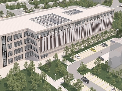现代其他公共建筑 老年大学 办公及建筑 图书馆 教学楼