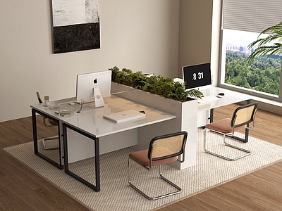 现代办公桌椅 公共办公区 电脑桌椅 职员工位 现代办公桌椅