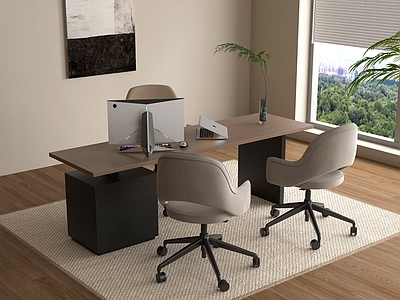 现代办公桌椅 办公桌椅组合 经理办公桌 现代办公桌椅