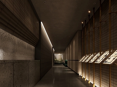 复古轻奢其他文化空间 餐饮设计 文化展览 通道设计 走道设计 中餐厅设计