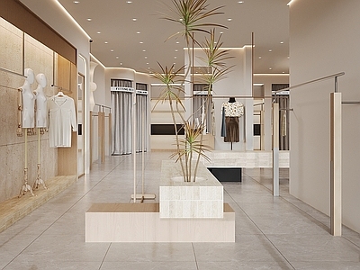 侘寂现代服装店 奶油侘寂服装店 女装店