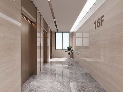 现代电梯间 电梯间