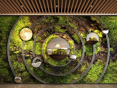 绿植墙 现代植物墙 植物造景 苔藓 景观墙