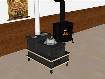 灶台 藏式火炉 牛粪取暖炉 室内柴火炉 藏族烤炉 柴火灶
