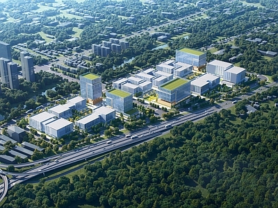现代工业厂房 工业建筑 办公建筑 现代厂房 高层办公 智慧生产
