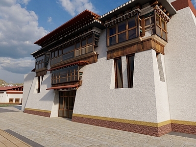 现代新中式其他公共建筑 藏式 游客中心