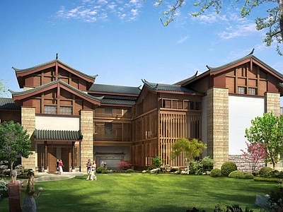 中式古建 丽江度假酒店 度假山庄