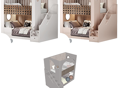 现代意式上下床 上床下桌 双层床 儿童房上下床 木上下床 儿童床