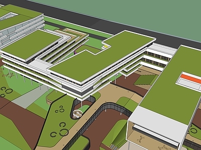 现代学校建筑 医学院新校区 山地学校