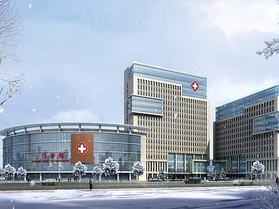 现代其他公共建筑 医院建筑 哈尔滨群力医院