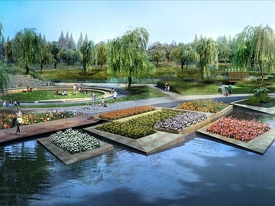 现代公园 森林公园 公园景观