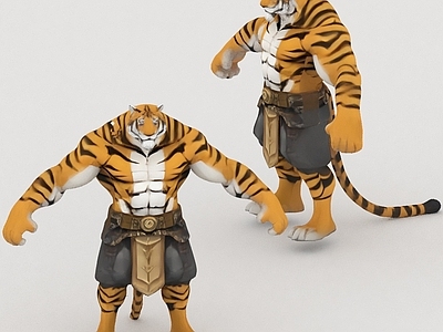 虚拟人物 功夫熊猫 老虎