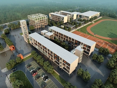 现代学校外观 学校