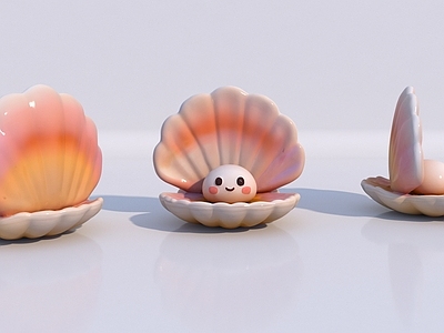 现代景观雕塑 现代扇贝雕塑小品 贝壳 卡通贝壳