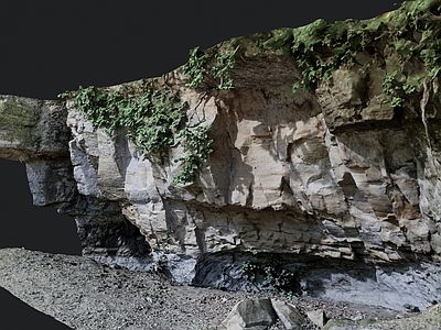 现代山 悬崖岩石 崖壁