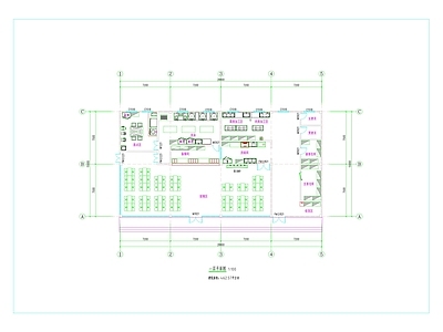 现代其他公共建筑 方案 餐厅 餐厨一体 平面图