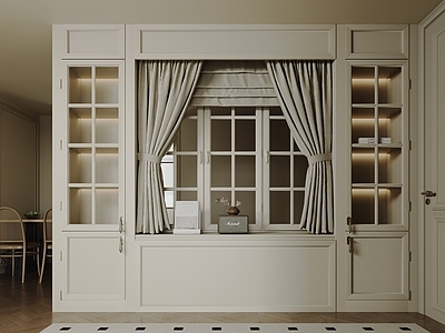 现代奶油玄关柜 端景玄关柜 入户玄关柜 鞋柜