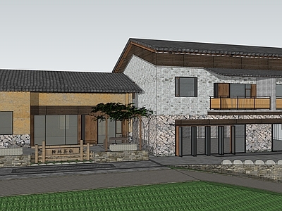 现代新中式乡村民房 乡村民居建筑改造 美丽乡村秀美乡村 乡土民宿农家乐 特色文化村史馆 乡村会客中心展览