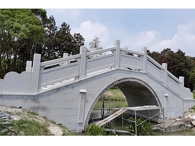 现代其他景观 人行拱桥 传统造型石拱桥 钢筋混凝土石拱桥 公园拱桥结构图 施工图
