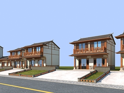 中式新中式古建 街道 中式 古建