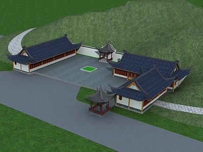 中式博古架 公园中式建筑