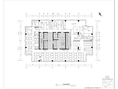 现代简约整体办公空间 整层办公 施工图