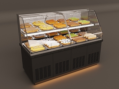 现代甜品面包店 面包柜蛋糕柜 三明治冷柜 面包店展柜 蛋糕三明治甜品 核桃马里奥