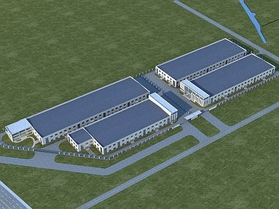 现代简约厂房 厂房 工业 研发