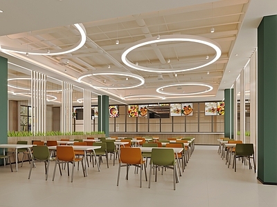 现代简约食堂 学校食堂 工厂食堂 食堂 餐厅食堂 员工食堂