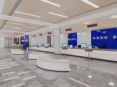 现代办公大厅 税务大厅 公共大厅 大厅