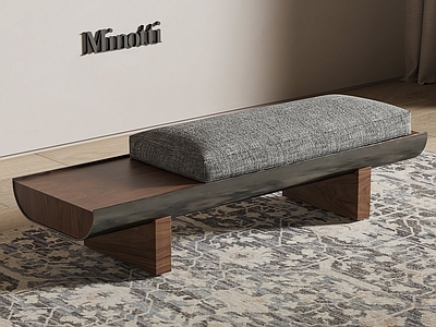 中古新中式其他凳子 Minotti Pilotis 长凳 木凳 床尾凳