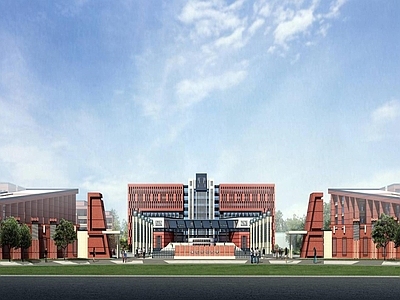 现代学校外观 学校 大学