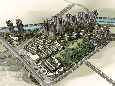 新中式别墅外观 新中式商业住宅小