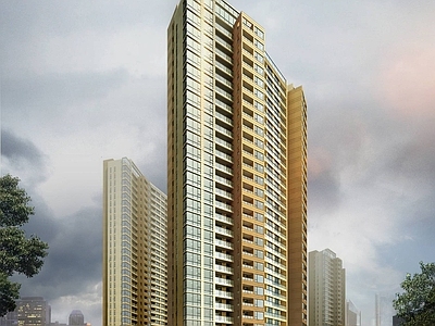 现代高层住宅 现代商业住宅小区