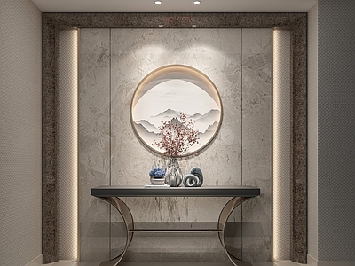 新中式端景台
