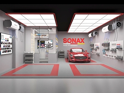 现代汽车4S店 洗车店洗车行 汽车美容中心 洗车维修工具设备 汽修店4s店 店铺门头