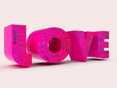 现代妆台妆凳 LOVE立体字