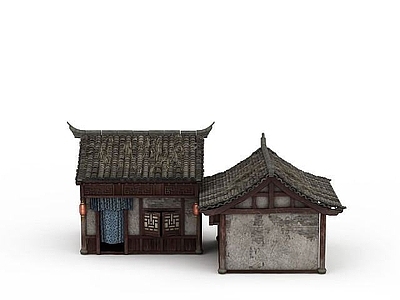 现代办公大厅 老式木屋