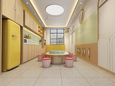 现代幼儿园 幼儿园烘焙教室 儿童厨房