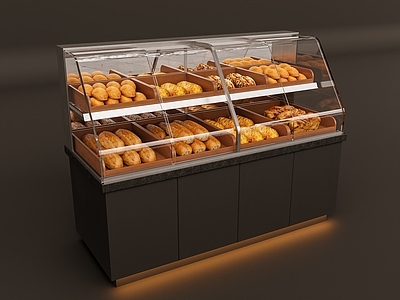 现代甜品面包店 面包店面包展柜 面包陈列货柜