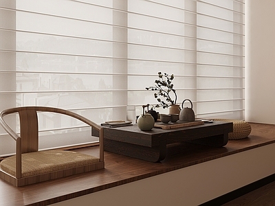 新中式茶桌椅 新中式飘窗 茶桌椅 坐垫