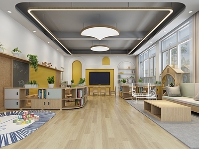 现代幼儿园 幼儿园教室 幼儿园活动教室 班级教室