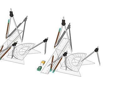 文具 圆规 直尺