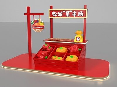 现代其他美陈 网红打卡点 圣诞美陈 新年美陈 菜市场打卡点 摊位美陈