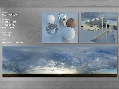 现代天空HDR 24k HDR格式 旷野 阴天